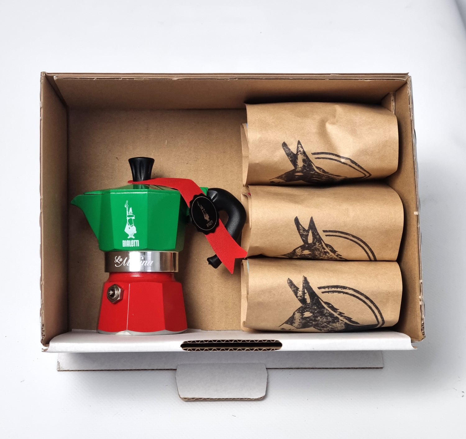 Pack Moka 3 cups + 3 cafés (100 g)