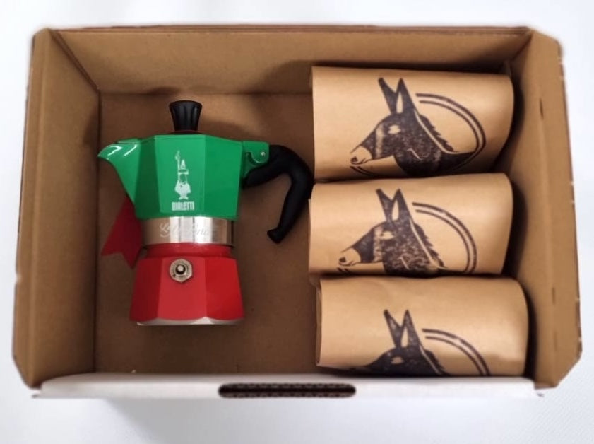 Pack Moka 3 cups + 3 cafés (100 g)
