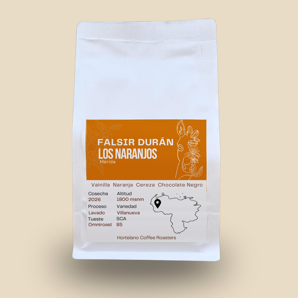 Paquete de café Venezuela Los Naranjos Villanueva de Hortelano Coffee Roasters